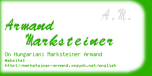 armand marksteiner business card